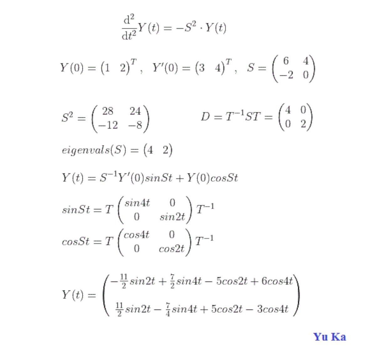 kazakov_yu's tweet image. Linear system differential equations. Matrix approaches. #differential #equation #math