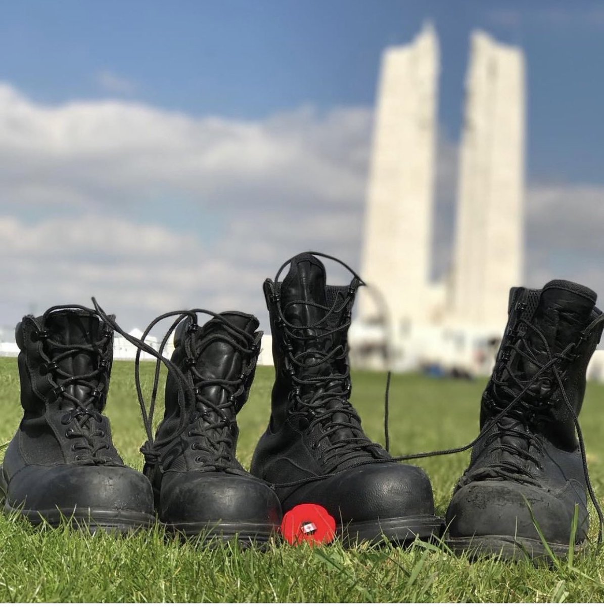 Today we Remember those who sacrificed for us to live in freedom. My Platoon &amp; I are honoured to be working today to make sure all of today’s services are safe and our vets are safe. #LestWeForget2023 Photo Cred: my daughter when she went to Vimy’s 100th
