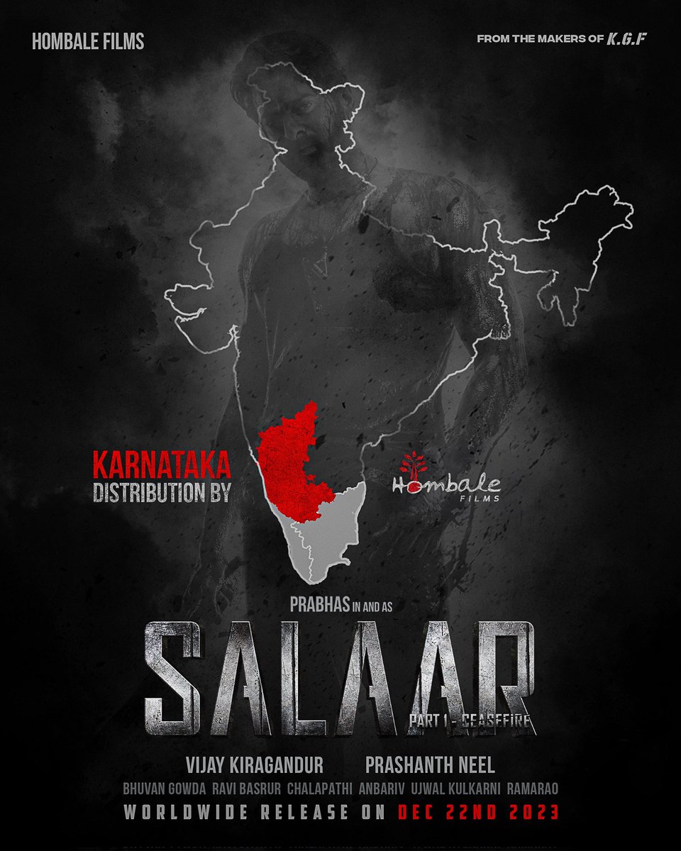 ನಮಸ್ಕಾರ ಕನ್ನಡಿಗರೇ
Namaskara kannadigare
#Salaar bhai baruttiddare 🦖💥

#SalaarCeaseFire     Karnataka Distribution by @hombalefilms ❤️🛐

#SalaarCeaseFireOnDec22    
#Prabhas