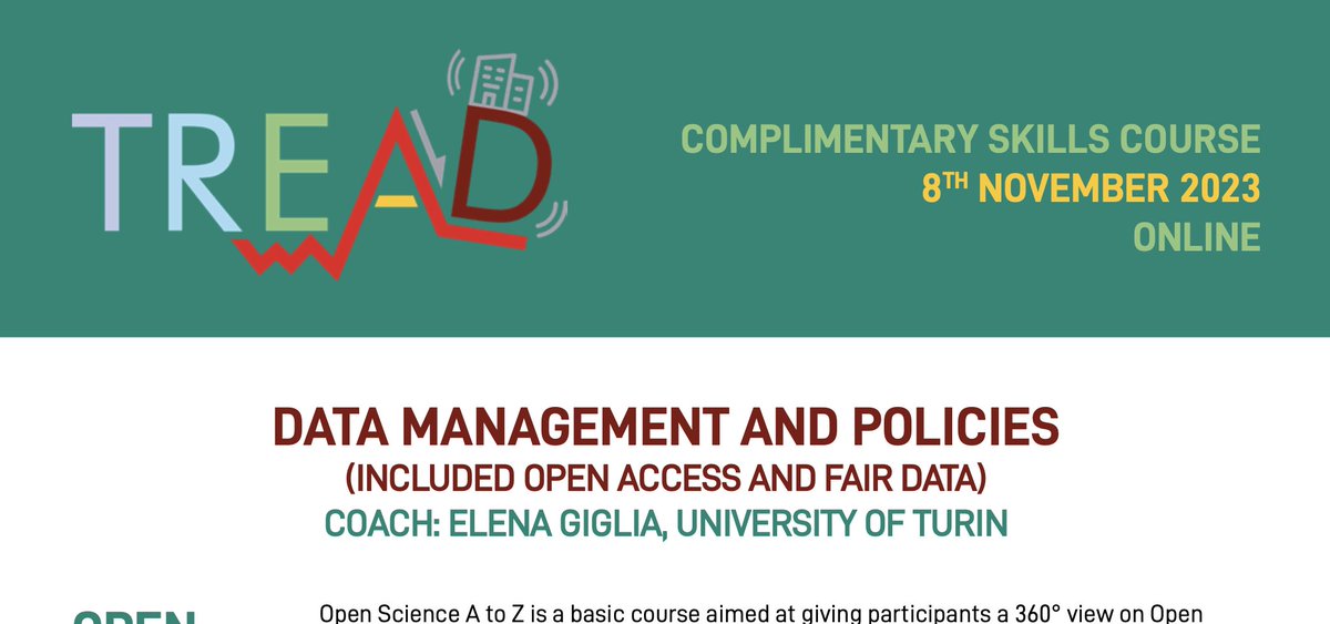 The training of the TREAD Doctoral Candidates is officially started. In the last days we had the first Online Lecture and also the first course on the Complementary Skills. #TREAD #MSCA #DoctoralNetworks #SeismicHazard #SeismicRisk #OpenScience