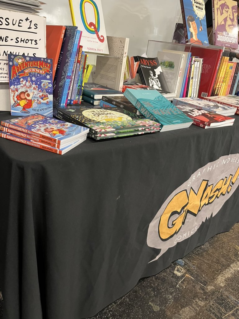 gnashcomics's tweet photo. look who’s made it up to Thoughtbubbleuk comic festival @jabberworks @philipreeve1 #tbf23 @davidfickling https://t.co/b8XlXDnKVB