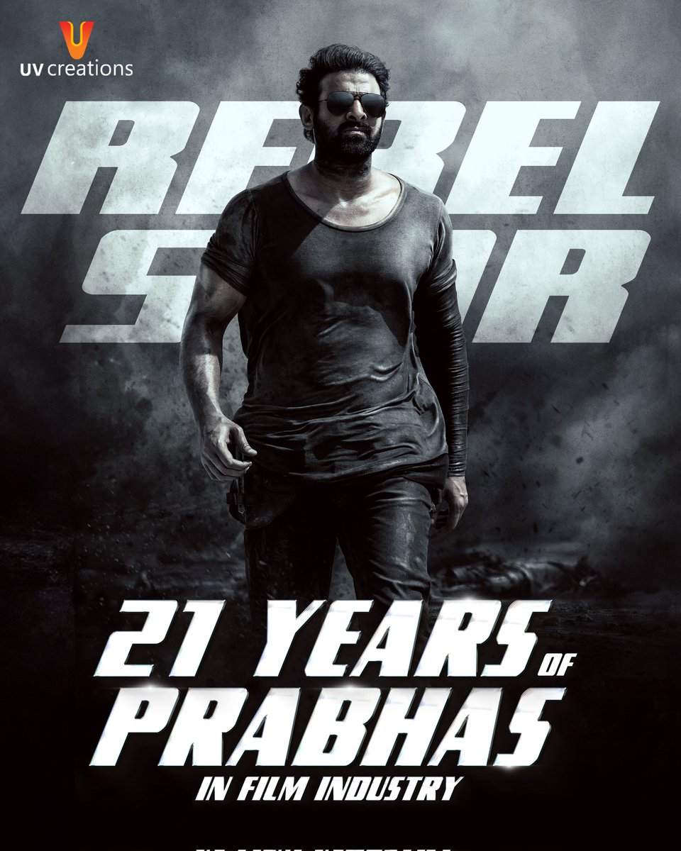 21 Years of Dominance in the Film Industry 👑 Celebrating Rebel Star #Prabhas' indelible mark of Charisma and Excellence 🌟 #21YearsOfRebelstarPrabhas