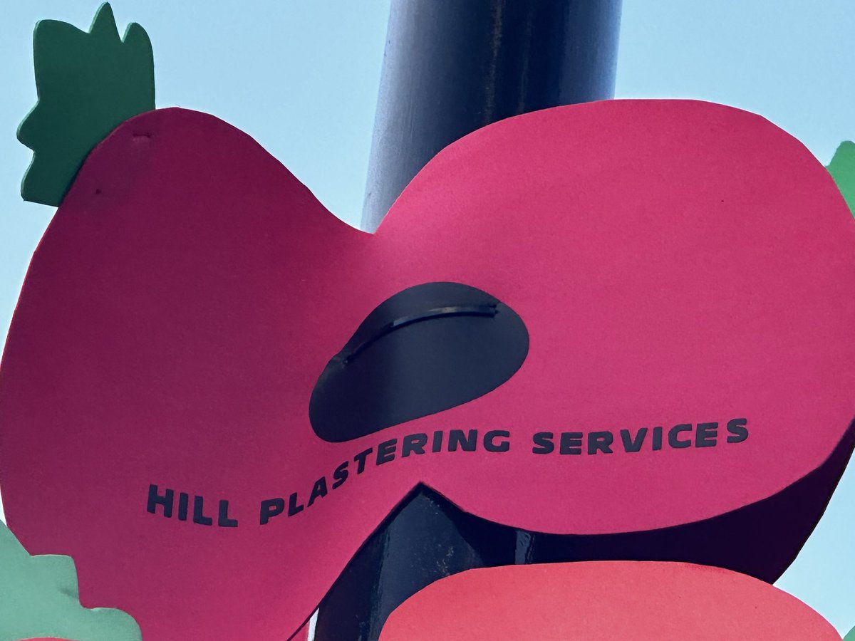 Hill Plastering Services are proud to once again sponsor a Washington village poppy. #lestweforget2023
#PoppyAppeal 
#RemembranceDay2023