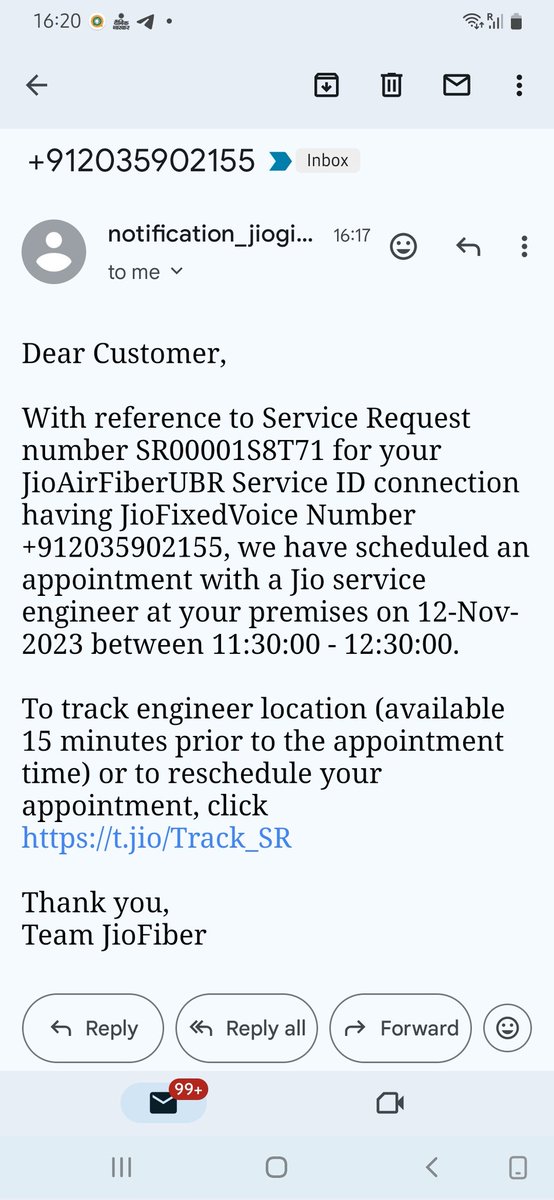 prashantve41171's tweet photo. Please can someone tell me when the service engineer will come and when my problem will be solved? https://t.co/j087FFQsey