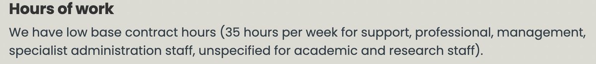 RWorkloads's tweet image. Listed on the Employee Benefits page of a UK University. #AcademicWorkload