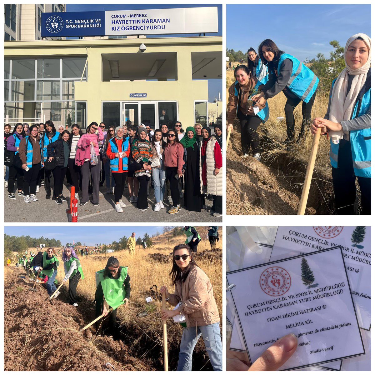📍GSB Hayrettin Karaman Öğrenci Yurdu

11.11 Milli Ağaçlandırma Günü kapsamında öğrencilerimiz ve personelimizle birlikte KYK Ormanına fidan dikimi yapılmıştır. 🌱🌲

#geleceğenefes 🤍