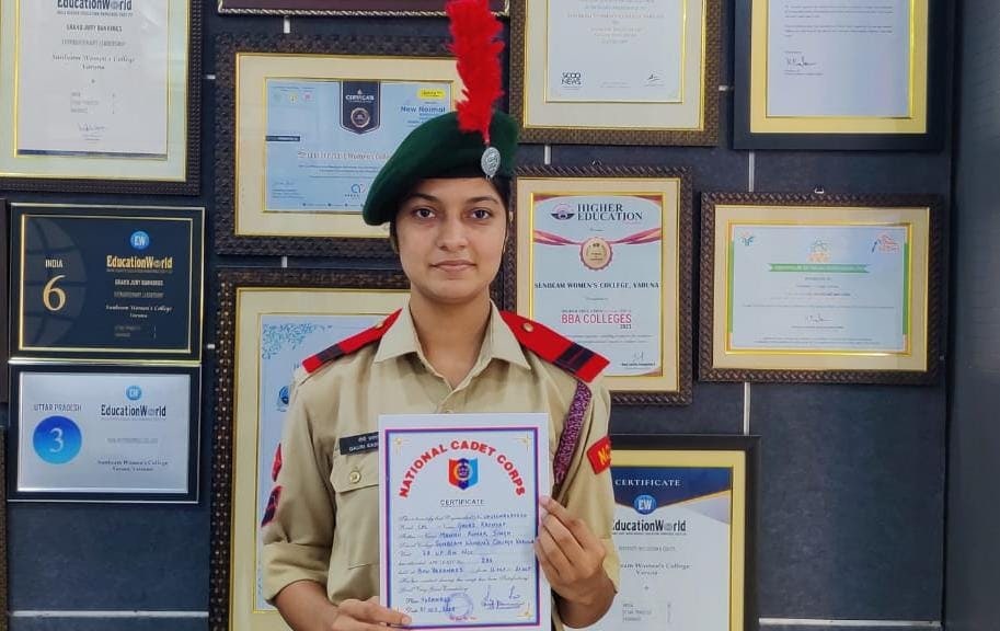 Congratulations to our Head Girl Ms.Gauri  Kashyap for  being awarded as Senior Under Officer  by Brigadier Kulbeer Singh in the NCC camp(12 Oct - 21Oct 2023).