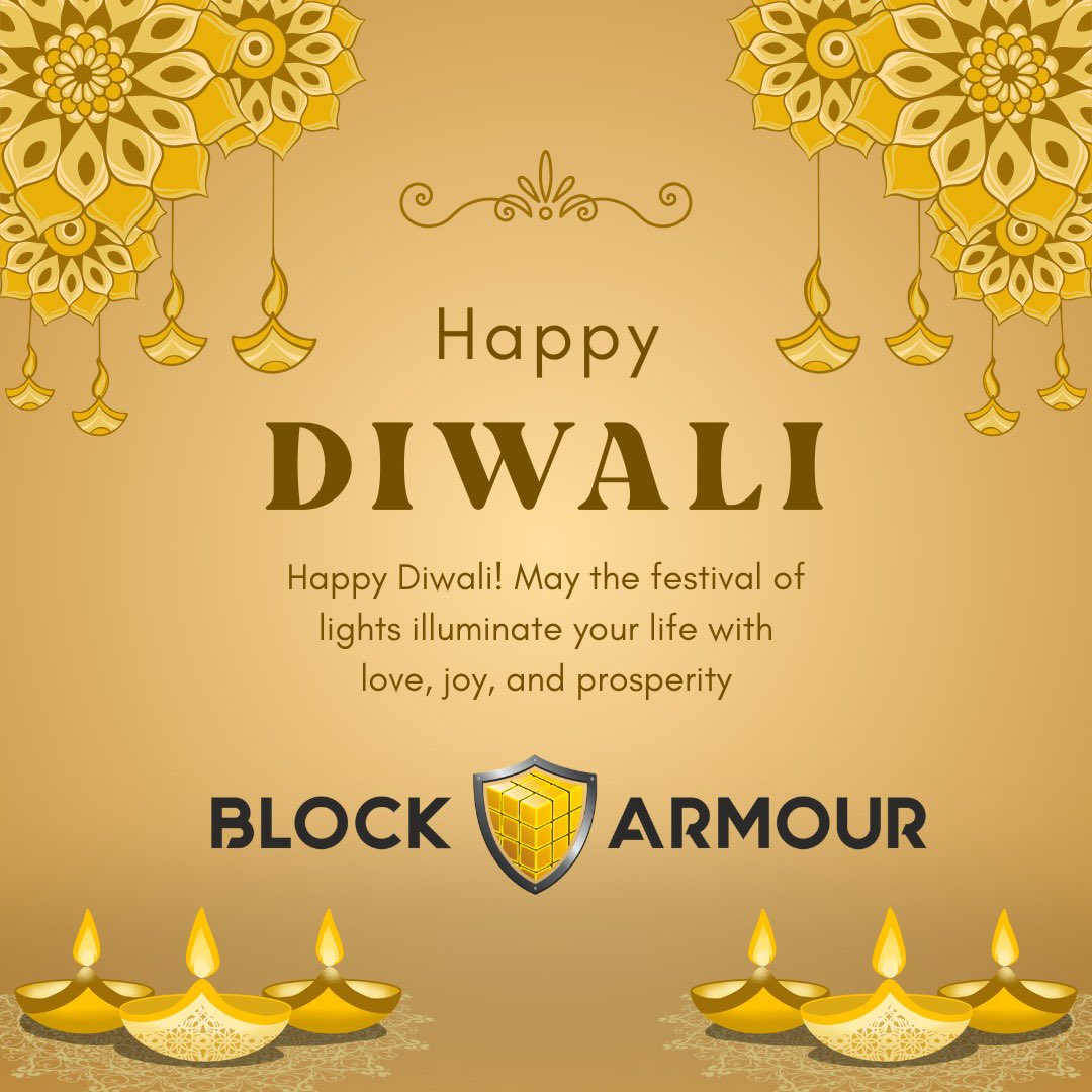 BlockArmour's tweet photo. Team Block Armour wishes you a very happy, prosperous, and safe Diwali! 

#Diwali #HappyDiwali #Diwali2023 https://t.co/HlshSUifwm
