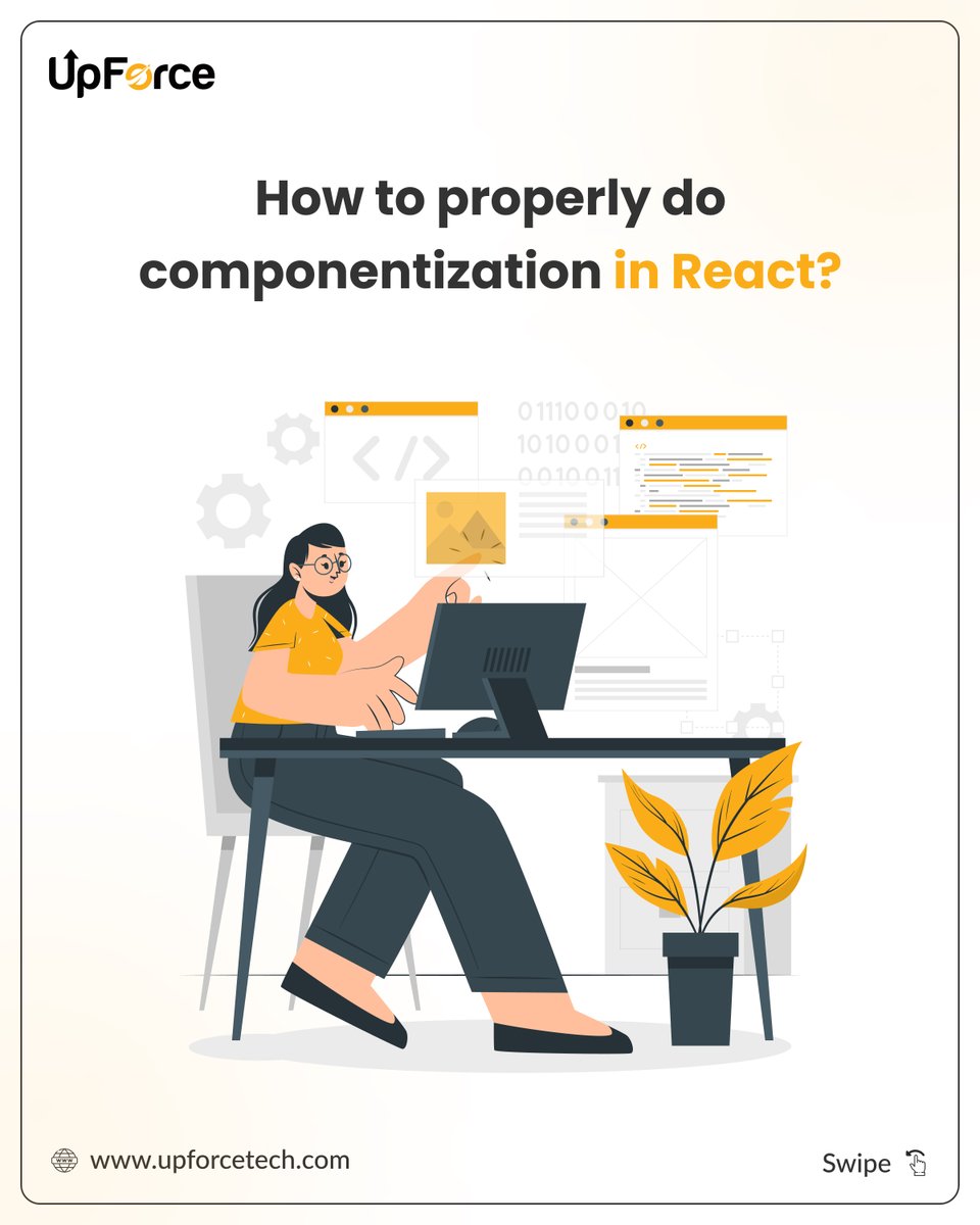 UpforceT60125's tweet image. Are you a React developer looking to level up your skills? Join us as we dive into the world of componentization and explore best practices to optimize your React projects. #UpforceTech #React #Componentization #DeveloperSkills