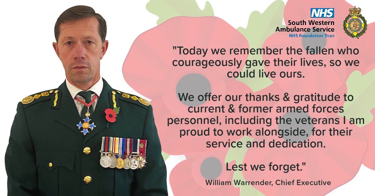 "Today we remember the fallen who courageously gave their lives, so we could live ours." 

- William Warrender, Chief Executive 

#LestWeForget