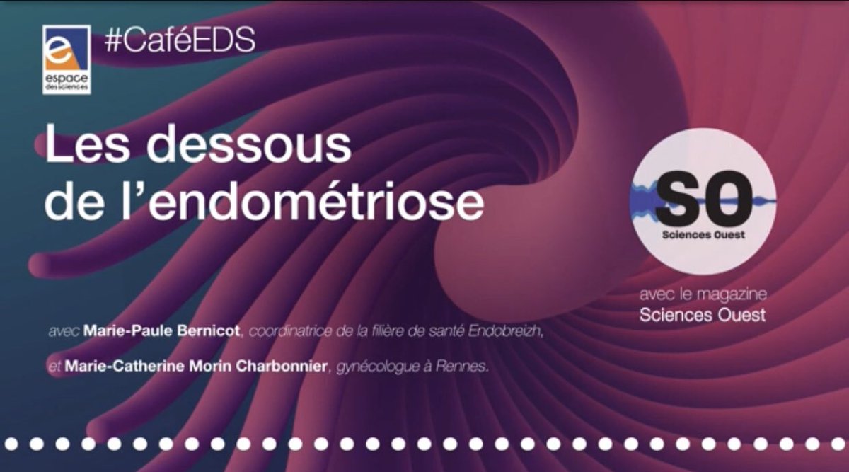 Sciences_Ouest's tweet photo. 🎧 #Podcast | Comment se manifeste
l’#endométriose, cette maladie qui touche une femme menstruée sur dix ?  
Symptômes, facteurs de risques, prise en charge et prévention… On a fait le point au #CaféEDS 🎙️ Une rencontre à (ré)écouter et à partager 👉 https://t.co/iLvSQ3yZDh https://t.co/kIihO74gF7