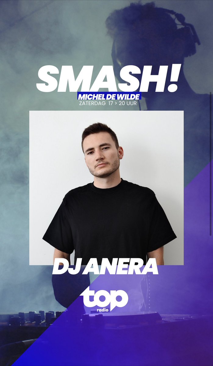 DeWildeMichel's tweet photo. Smash! @TOPradio invites DJ Anera (18-19h) and DJ Jordan Dux (19-20h). #BelgianDanceRadio #edm #music #radio #dj #djset https://t.co/c7DYkpkpwW