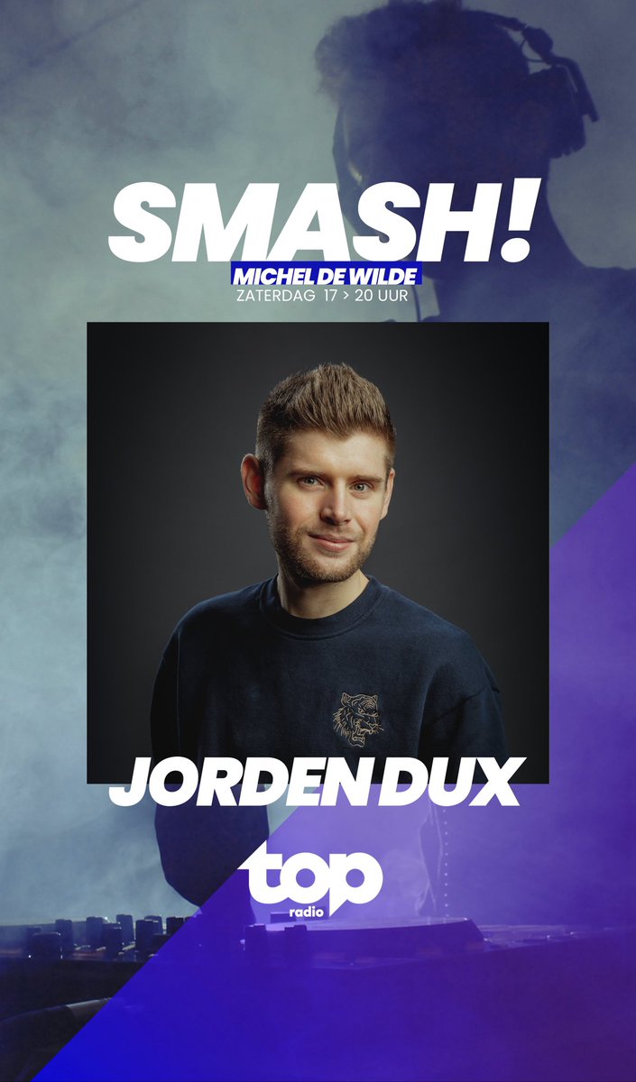 DeWildeMichel's tweet photo. Smash! @TOPradio invites DJ Anera (18-19h) and DJ Jordan Dux (19-20h). #BelgianDanceRadio #edm #music #radio #dj #djset https://t.co/c7DYkpkpwW