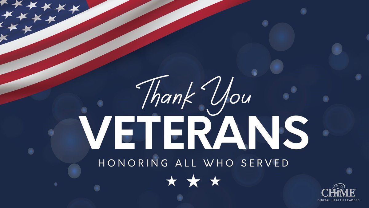 This #VeteransDay at #CHIME23Fall Forum, we honor those who serve or have served in America’s Armed Forces and abroad. Your impact is measurable. We thank you for your service! 🎖️ #DigitalHealthLeaders #DigitalHealthHeroes