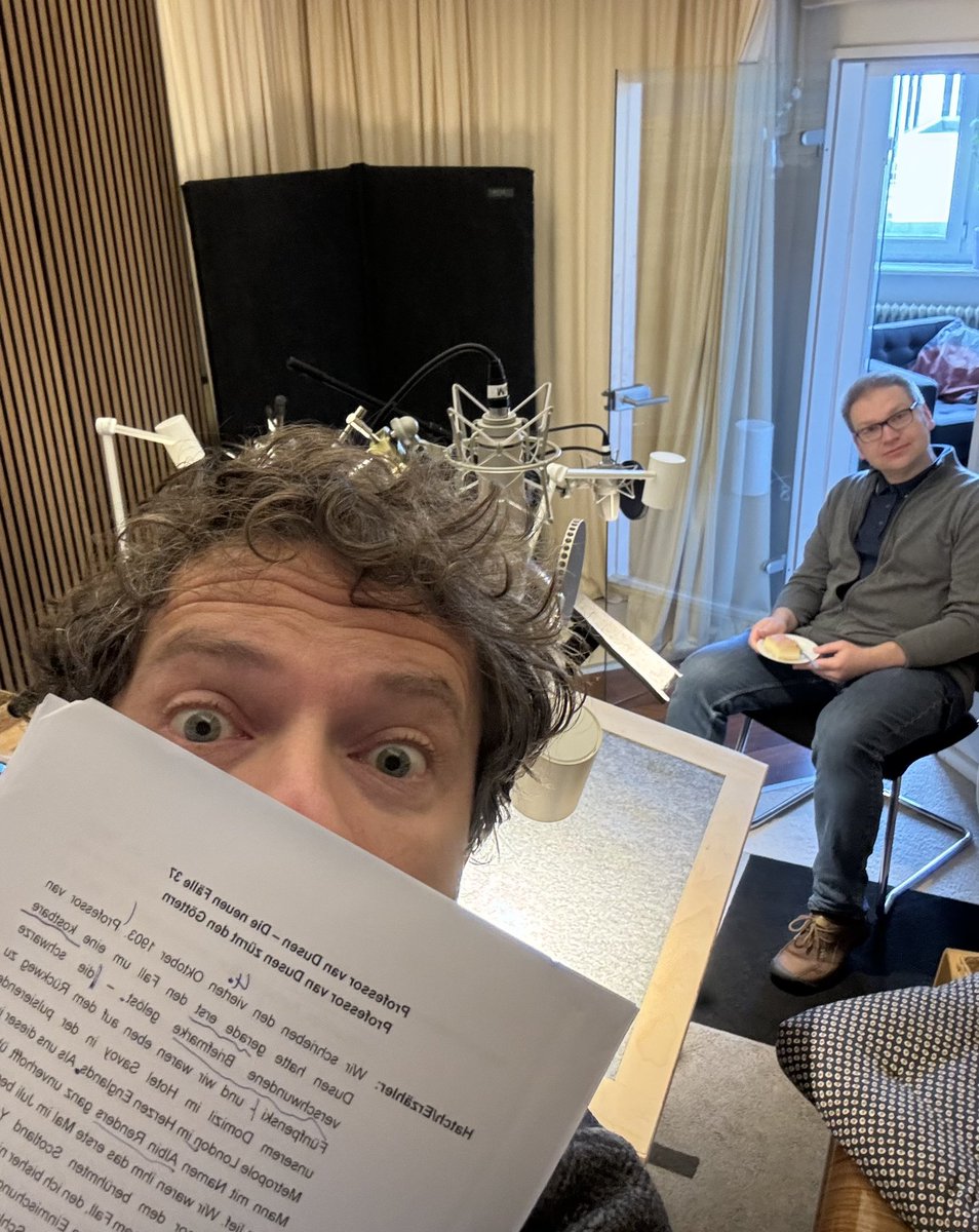 niteg's tweet photo. Aufnahmen zum 37. Prof. van Dusen Hörspiel Fall von Marc Freund - “Professor van Dusen zürnt den Göttern”
@allscoremedia audioberlin
#berlin #audioberlin #radioplay #hörspiel #professorvandussen #vandusen https://t.co/Ots6ajWDeE