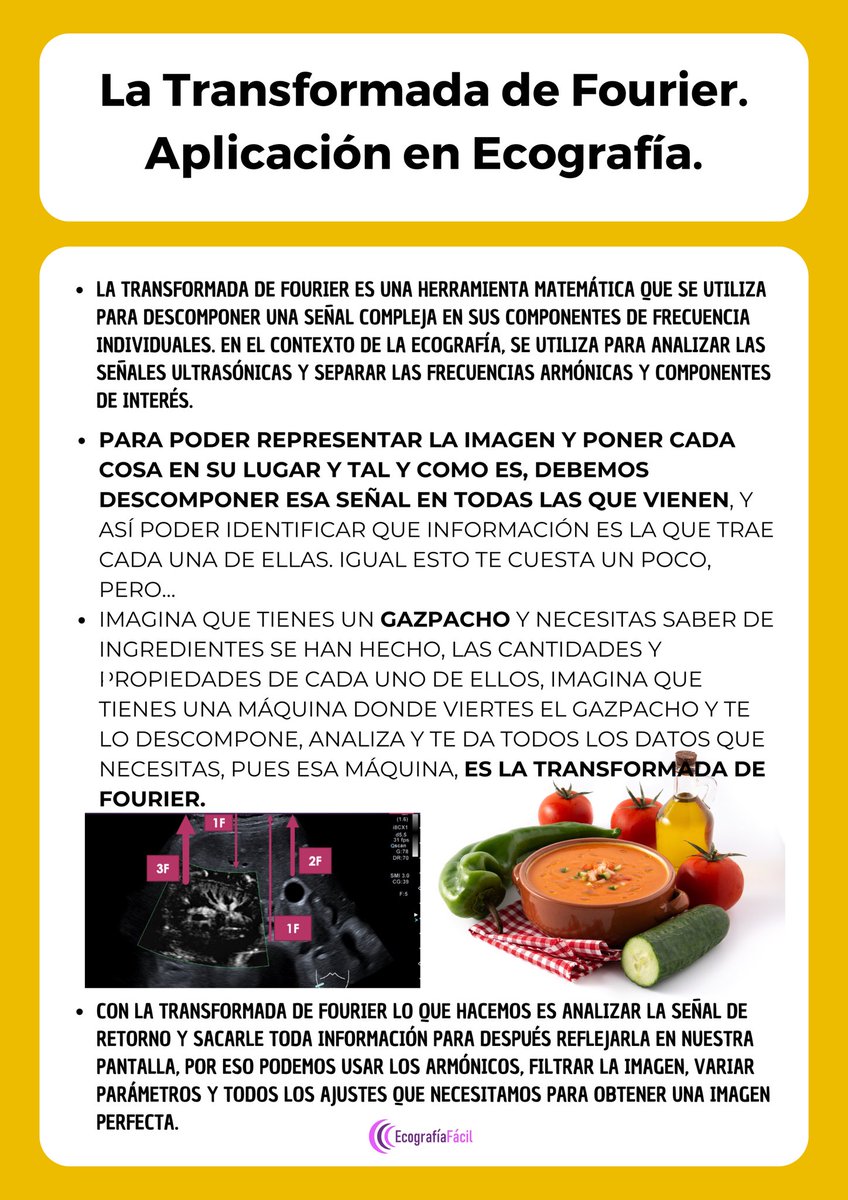 ecografiafacil's tweet photo. Qué tiene que ver la #Transformada de Fourier con la #Ecografía y el por qué de su importancia crucial en la gestión de la #información…Y que pinta un gazpacho en todo esto…?

#EcoFormación💞
#EcoTSIDs💞
#EcoMatemáticas💞
#EcoAdicción💞 https://t.co/MZRd32BeSp