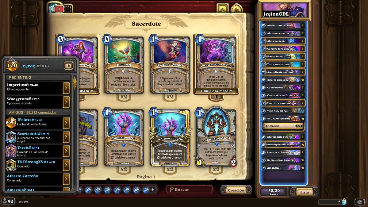 Leyenda en standard por tercer mes consecutivo con sacer no muertos, espero se pueda seguir jugando el deck tras la nueva expa, que me gusta mucho el estilo.

AAECAf6QBAb5lgWimQXipAX9xAXP9gW+ogYMoegDvp8EhoMF7pEFiZMFkpMFoJkFk50F26QF3aQFlMQFguwFAAED1KEF/cQFu8cF/cQFuJ4G/cQFAAA=