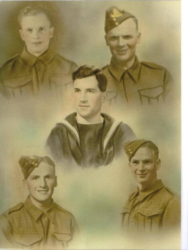 The 5 Snoddy brothers from the same street in Greenock went to war and all came home🙏 My papa and great uncles, we will remember them.