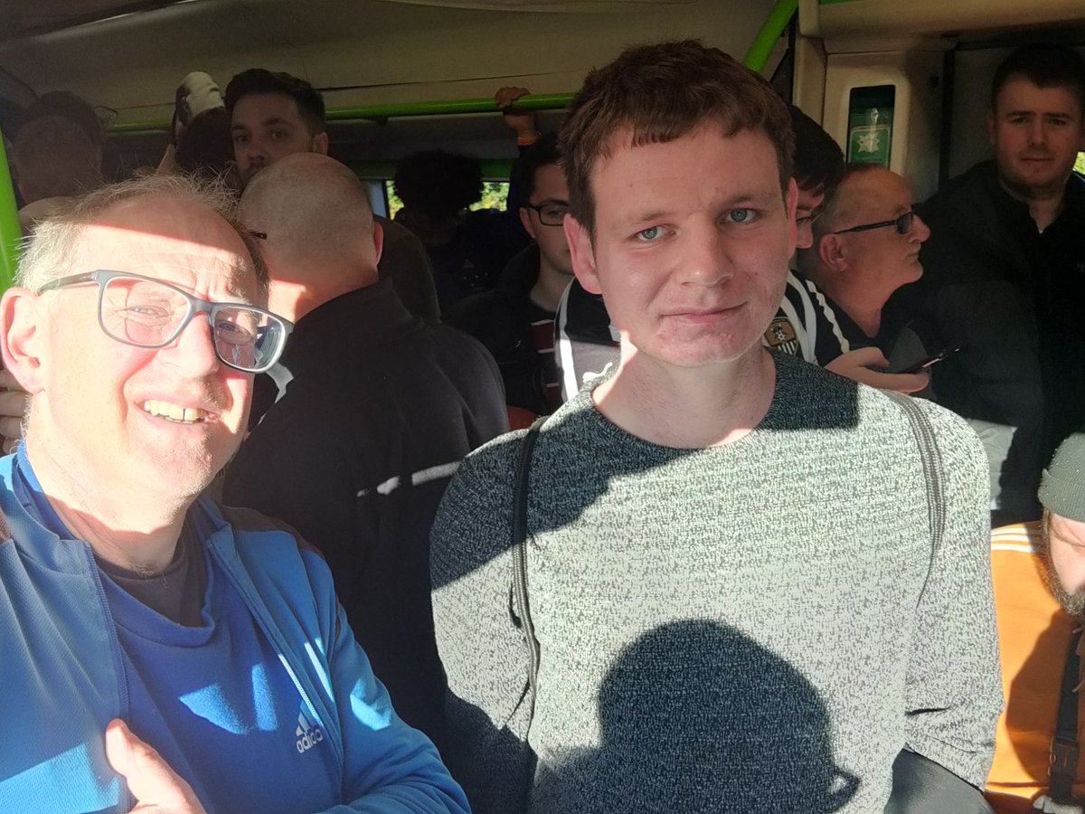 dmlevy's tweet photo. @EMR 10:17 ex-NOT to Crewe is utterly rammed with @Official_NCFC supporters. Goodness knows what the 12:17 will be like, or indeed the 17:10 return service. Was there no scope for enhanced services for travelling supporters? https://t.co/KoVSrSXq3X