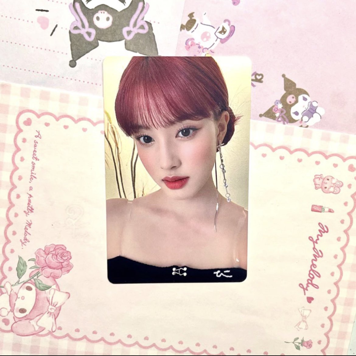 ˚⋆｡˚ ✩ HELP RT CLEARANCE SALE ✩⋆｡˚
wts / want to sell lfb 

 ♡ stayc yoon red hair lensme teddy bear withmuu wm 1 photocard 45k each 

dom surabaya 
can do shopee live
exc fees + commission fee
dm me if you ur interested!