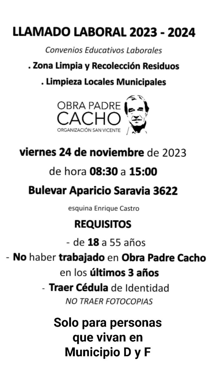 Por consultas o más información pueden contactarse por estas vías : 

mailto:cachoosv@adinet.com.uy
Tel: 22150836
Whatsapp: 092750191