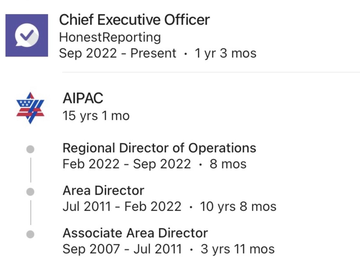 KarimAkramovic's tweet image. Dazu soll man sagen 👇🏿

#honestreporting ist eine Lobbyorganisation, kein unabhängiger watchdog;  CEO arbeitete 15 Jahre lang bei AIPAC...also Hasbara

#CeasefireNOW 
#StopTheGenocide 
#gaza