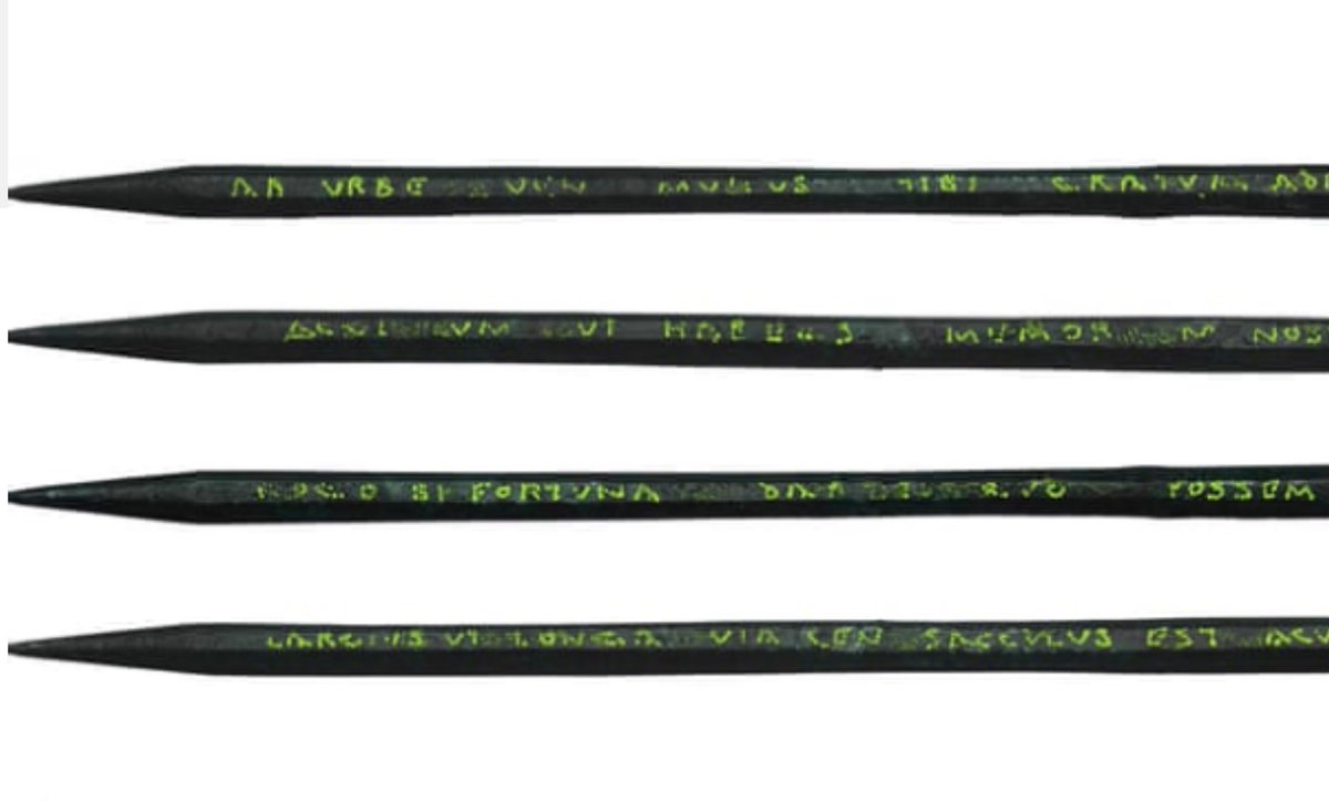 Some things never change!

A 2,000 year-old Roman souvenir pen with a joke inscription roughly equivalent to: 

“I went to Rome and all I got you was this cheap pen!" 😂

Dated c. 70 AD, the stylus pen was found in London during excavations by MOLA.

The Roman inscription reads: