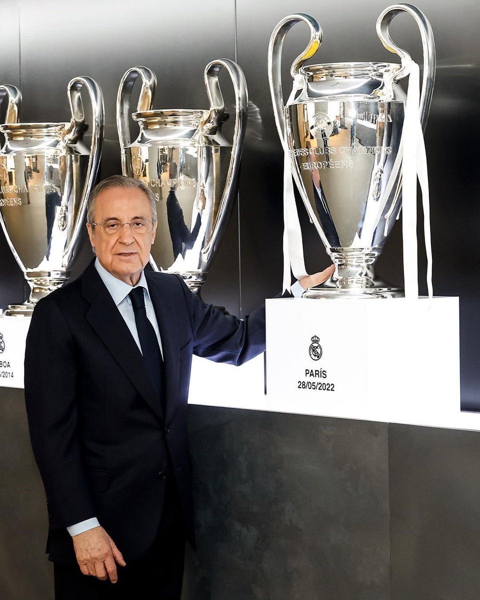 ⚪️ Florentino Perez: “We have won 14 Champions Leagues, no club comes close”. “This Real Madrid jersey, side, harmony, community… the never say die attitude belongs to our fans worldwide”. “This is Sociological Madridismo”.