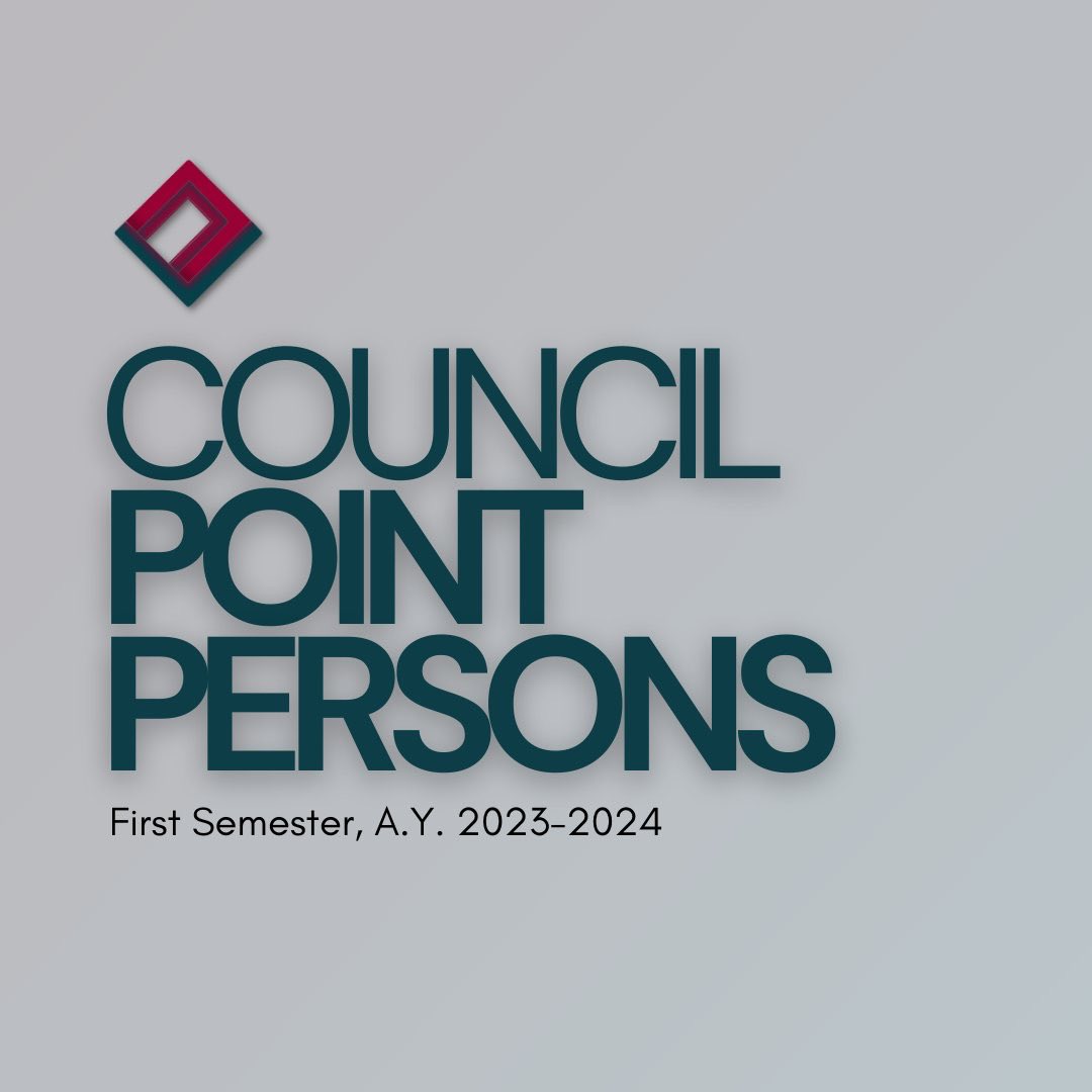 updlcc_'s tweet photo. #CouncilPointPersons

A we continue to clamor our demands for #WeNeedSpace and opposing budget cuts, the League of College Councils has created this primer of point persons for STRAW and BSS matters for the 1st Semester of AY 2023-2024. https://t.co/RJ1JVyDcqN