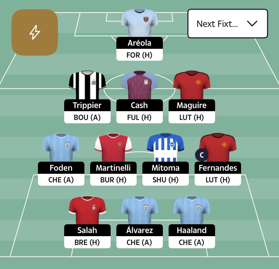 fflarry66's tweet photo. Dream Team GW12

Not sure if it’s the looming international break but I’ve gone completely mad: I’ve transferred in Harry Maguire. 

Just the single transfer this week - cheerio Tsimikas . 

Overall rank: 148 🌍 https://t.co/buDV8UNoqi