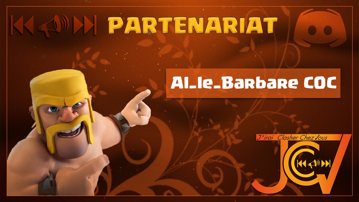Nouveau partenaire 
<a href="/AlleBarbareCOC/">Al_le_Barbare COC</a>  
Youtube : youtube.com/@al_le_barbare…
Twitch :twitch.tv/al_le_barbarec…
#ClashOfClans