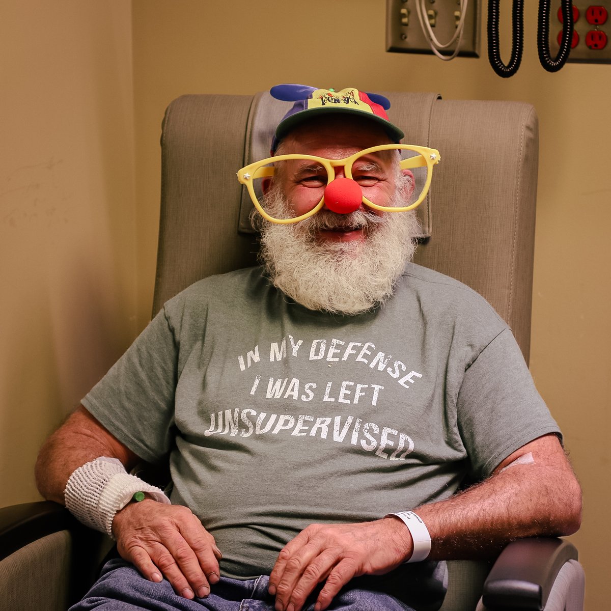 Donald Haggith of Leamington brought a smile to the faces of staff and patients yesterday while he himself was visiting the ED's rapid assessment zone.

Thanks for bringing us extra happiness yesterday, Donald; it meant a lot to the team.