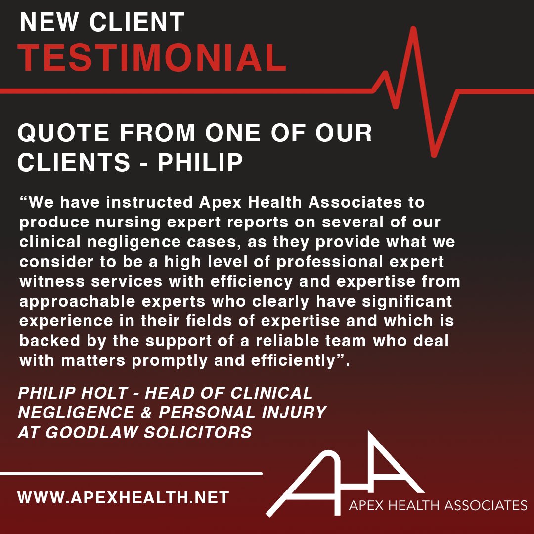 Another satisfied client sharing their success story with Apex Health Associates - Where expertise meets excellence. 🌟 #ExpertWitness #HealthcareSuccess
