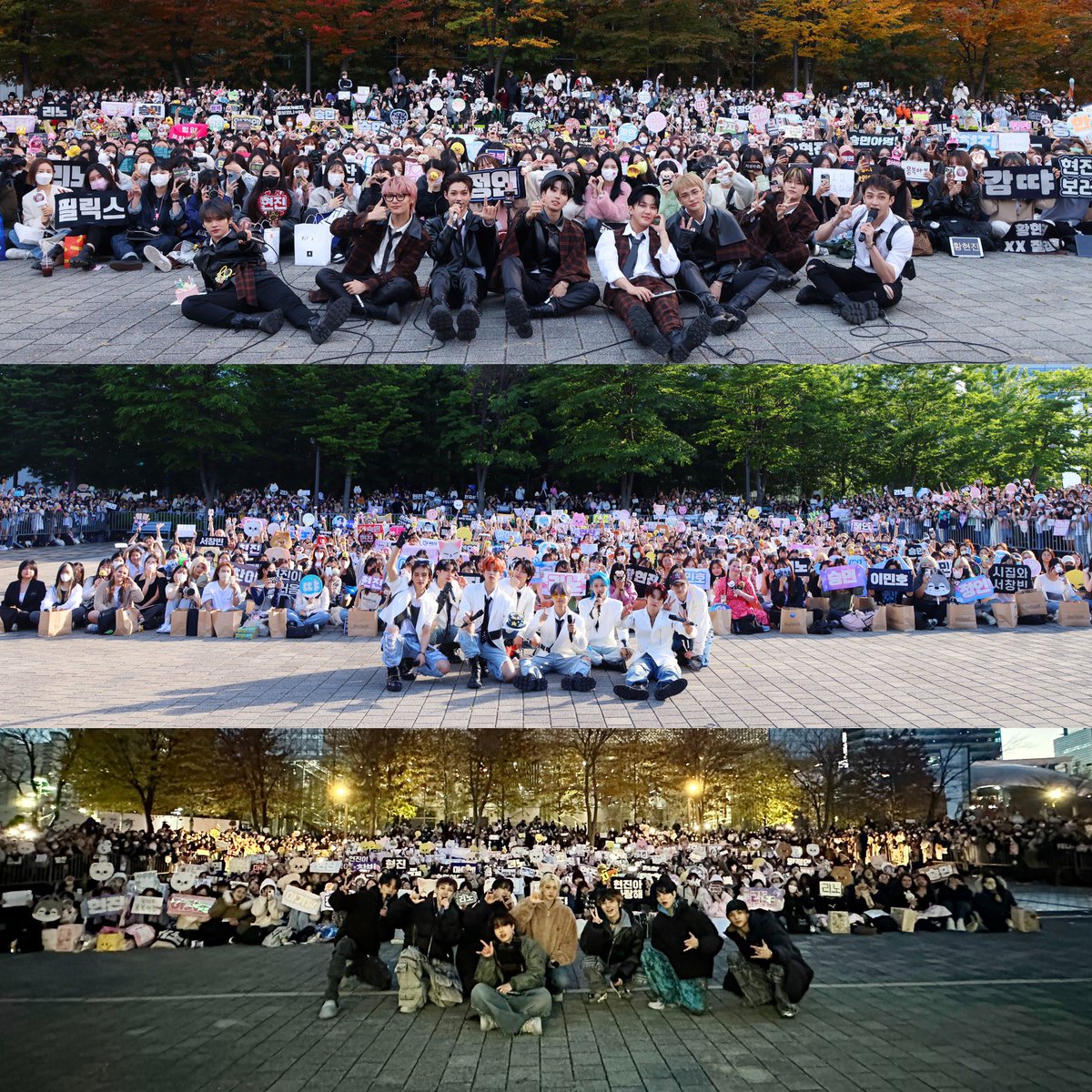 stray kids mini fanmeeting over the years 🤍