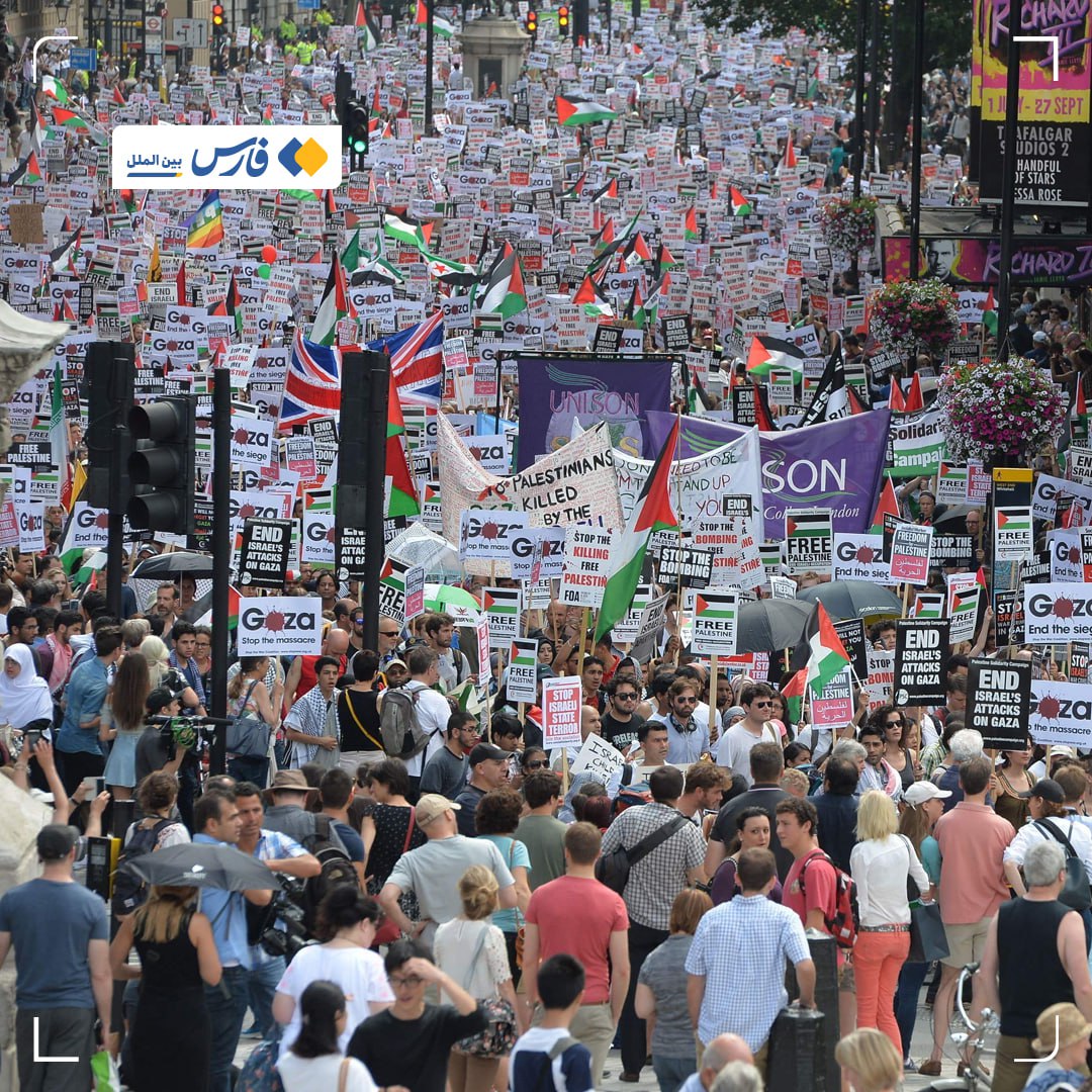 London protest organizers: More than 500,000 to 1 million people are expected to participate in today's protest in London in support of the people of Gaza.
Illustration photo