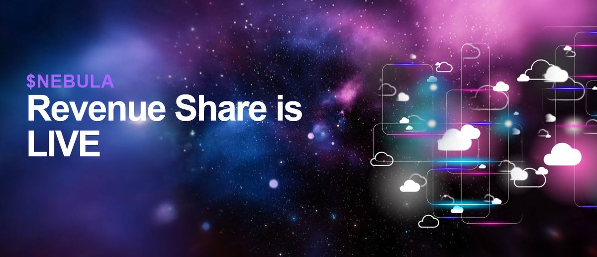 NebulasClouds's tweet image. $NEBULA Revenue Share is LIVE.

All holders are eligible to claim it.

Claim here: nebulacloudnetwork.vip