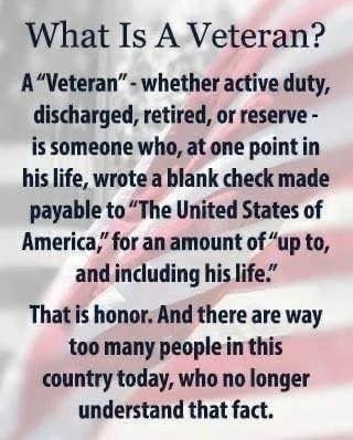 To my Brother and Sister Veterans. I SALUTE you!