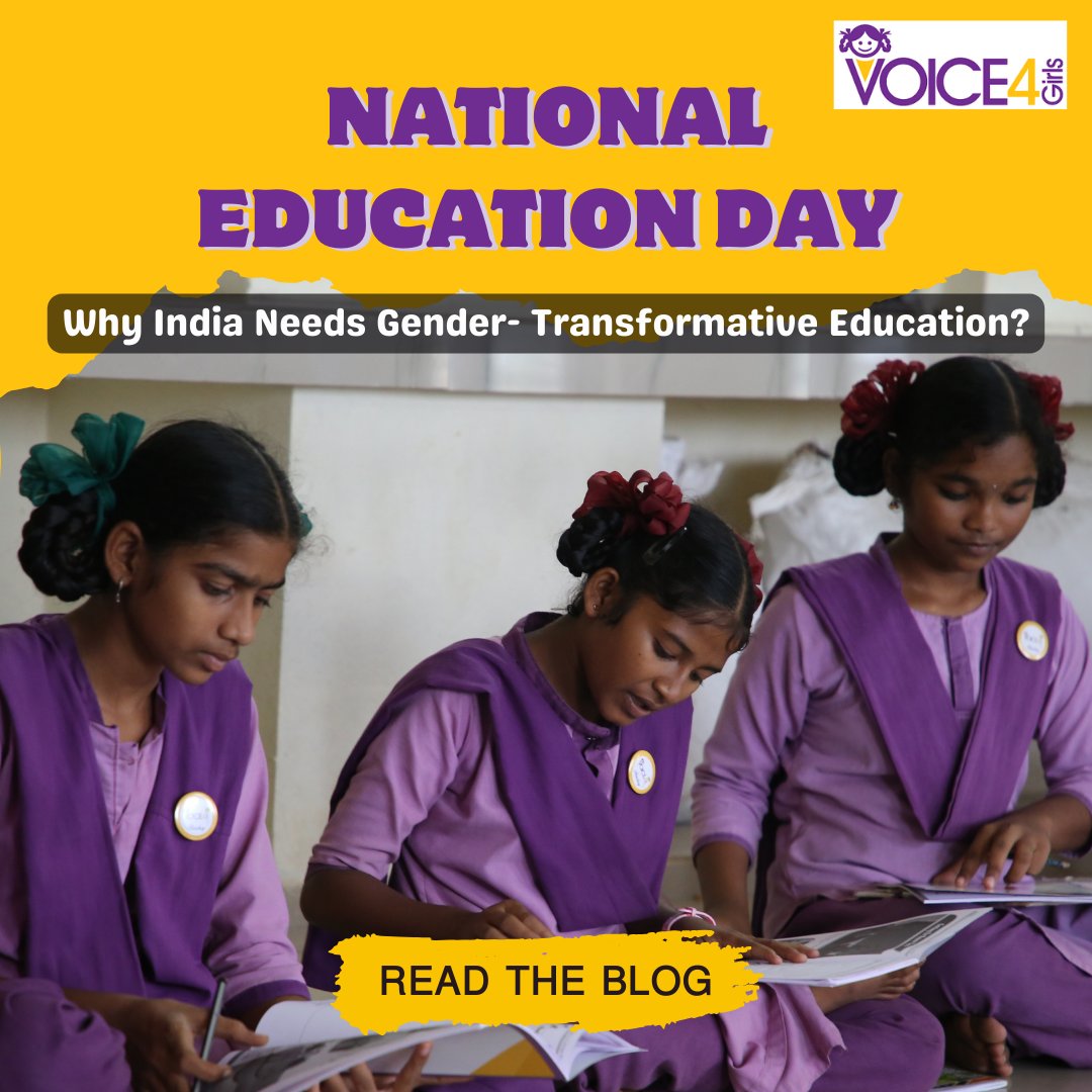 Read our November month's blog to understand how Gender Transformative Education expand opportunities, leading to better health, increased social engagement, improved job prospects, and broader life choices. wordpress.com/post/voice4gir…