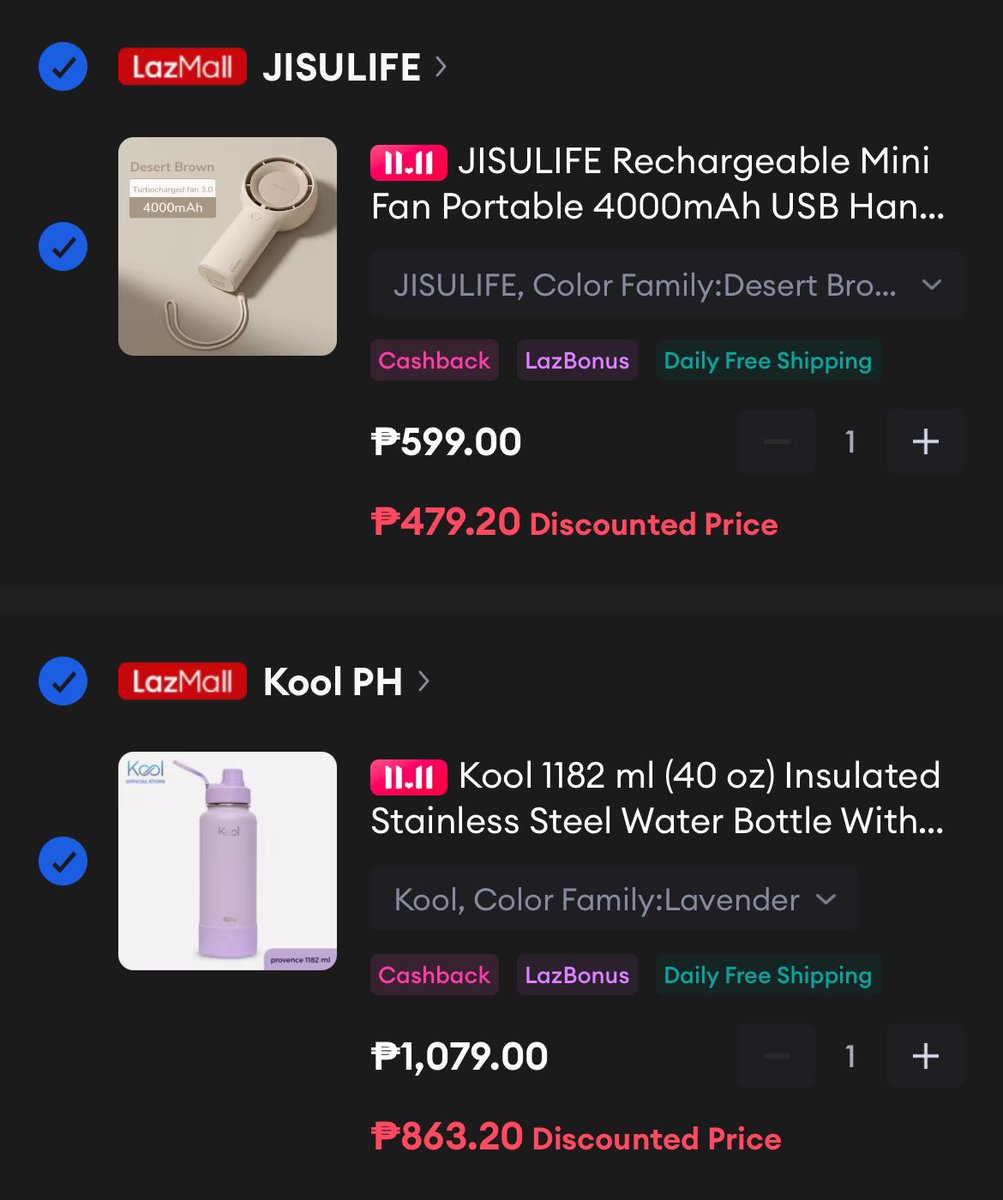 gugiecart's tweet image. 💘 #LazadaPH1111 giveaway! 💘

i&apos;m giving away ₱500 Lazada vouchers to 11 winners for the biggest sale of the year!!! ✨

— rt this tweet 
— use the tag #LazadaBiggestSale
— reply with a screenshot of your Lazada cart (here&apos;s mine 👇🏻) and a picture of your bias 🐰