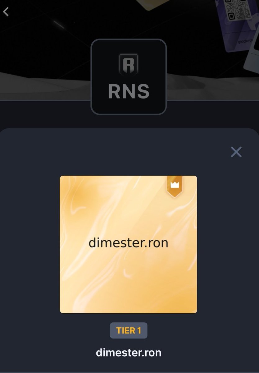 Masterdime's tweet photo. Yah boy got a Tier 1 RNS 💪😎⚡
#RoninGang #RoninBoys $ron @Ronin_Network https://t.co/mFddUx7ksf