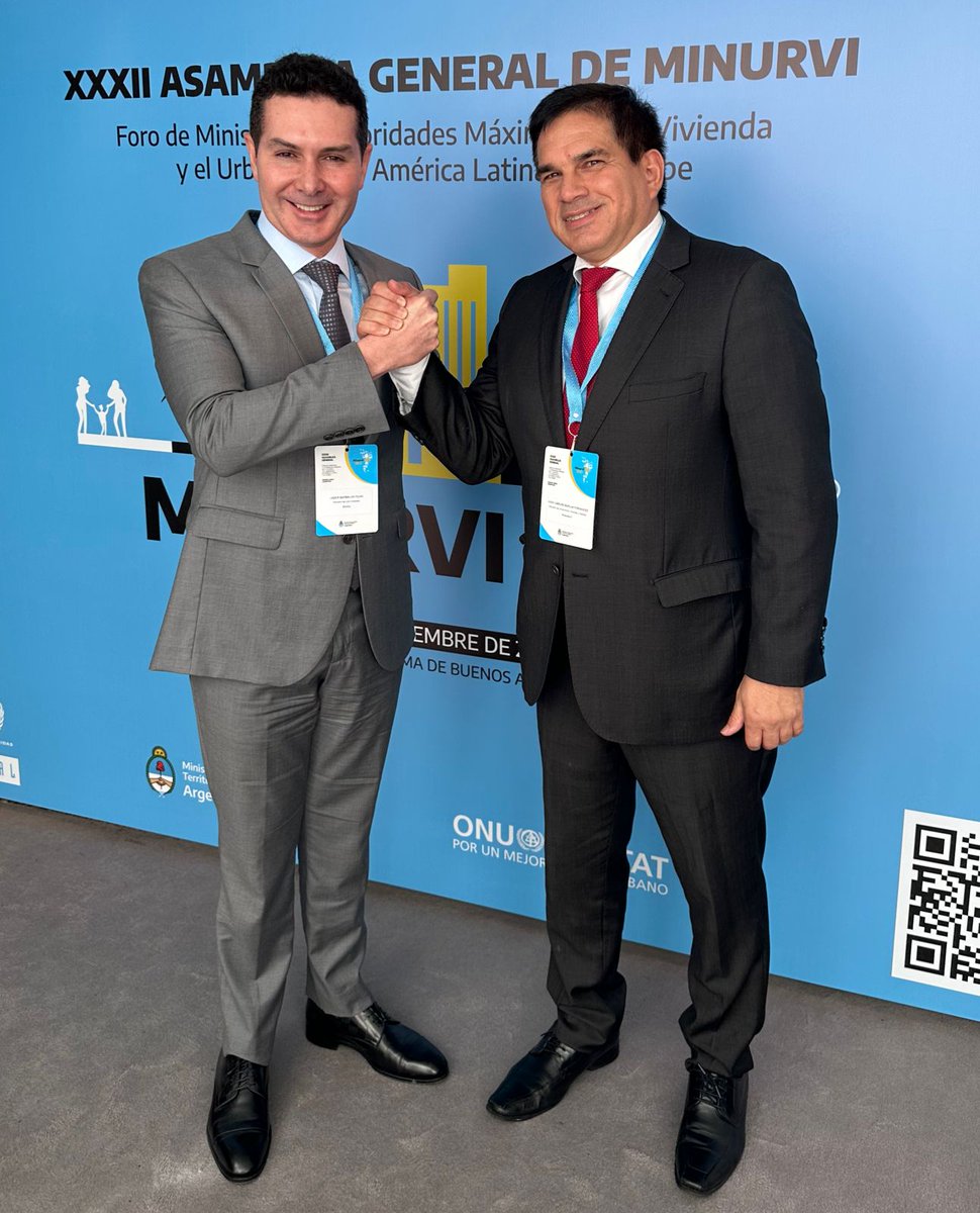 Mi fraterno saludo y deseos de éxitos al apreciado <a href="/Jaderbfilho/">Jader Filho</a> Ministro das Cidades (Brasil), quien fue electo presidente de MINURVI para el periodo 2024, con el fuerte respaldo y a propuesta de Paraguay. Juntos vamos a fortalecer el trabajo regional.