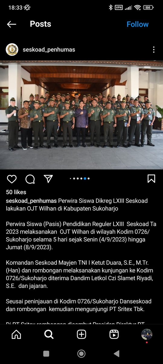 TNI AD netral. Foto itu diambil ketika Pasis Seskoad melakukan OJT Wilhan di Kodim 0726/Sukoharjo &amp; PT Sritex bulan September lalu. Saat itu <a href="/gibran_tweet/">Gibran Rakabuming</a> blm menjadi cawapres.

Jd framing apa yg mau dibentuk oleh Pak <a href="/gm_gm/">goenawan mohamad</a> dgn post seperti di bawah ini?

CC <a href="/Puspen_TNI/">Pusat Penerangan TNI</a> <a href="/tni_ad/">TNI AD</a>