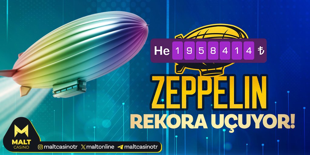 maltonline's tweet photo. 🚀 Zeppelin, Muhteşem Kazançlarla Gökyüzünde!

💰 He 1.958.414₺

🥇 Hemen oyna https://t.co/o9vVuhcNNL bu büyük fırsatı kaçırma. https://t.co/b5bqLwywZb