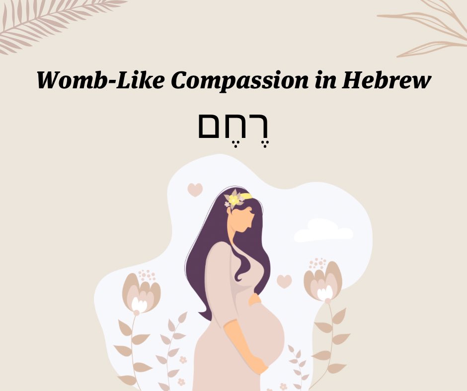 birdchadlouis's tweet photo. Womb-Like Compassion in Hebrew 

When we want to describe emotional pain or pleasure, joy or grief, we often turn inward—I mean, literally *turn inward,* to the organs inside our bodies. In older English, people used to say someone was “venting their spleen” when they expressed anger. We describe someone as “heartbroken” if they’ve experienced a terrible disappointment. We talk about a “gut-wrenching” experience.

Hebrew does this as well, most famously with a woman’s womb. A womb is a rechem (רֶ֫חֶם) and the verb, “to show compassion [רחם]” is formed from this. To show compassion is to “womb someone,” that is, to treat them with care and love such as a devoted mother gives to the child within her.

Two OT passages in particular highlight the connections between the maternal womb and compassion, but both of them are hidden in English translation.

The first of these is Isaiah 49:15, “Can a woman forget her nursing child, that she should have no compassion [רחם] on the son of her womb [בֶּ֫טֶן]? Even these may forget, yet I will not forget you.” Isaiah, a master wordsmith, is saying, “Can a woman forget to ‘womb’ the son of her womb?” He could have said “love” or “be gracious to” or “show mercy to” but he chose the “womb verb” to echo the other Hebrew noun for womb or belly, בֶּ֫טֶן (beten).

The other passage even more beautifully and graphically describes a womb-like compassion. You remember the story of the two women who appeared before Solomon, each claiming to be the mother of a living child (1 Kings 3:16-28)? When the king decreed that the living child should be cut in two and the halves divided between the two women, what was the response of the real mother? “Then the woman whose son was alive said to the king, because her heart yearned for her son, 'Oh, my lord, give her the living child, and by no means put him to death'” (3:26).

Here are the attempts of various translations to capture the intensity of the Hebrew, which is translated by the ESV as “her heart yearned”:
-“deeply moved out of love” (NIV)
-“her bowels yearned” (KJV)
-“deeply stirred over” (NASB)
-“her feelings…were very strong (EHV)
-“her compassion welled up” (Robert Alter)

The Hebrew is something like “her wombs warmed,” that is, “her compassions grew hot within her.” This mother, who had borne this child in her womb, “wombed” him once more. Far from being cold-hearted, like the lying mother in this story, the true mother was warm-wombed toward him. So much so, in fact, that as she told Solomon, she would rather the false mother have the child than that he should be cut in two.

Such womb-like compassion is gripping and unforgettable. But let us also remember the words of Isaiah once more, “Can a woman forget her nursing child, that she should have no compassion on the son of her womb? Even these may forget, yet I will not forget you.”

Even the highest maternal love imaginable is but a tiny icon of the inestimable love of our God toward us in Jesus Christ.
