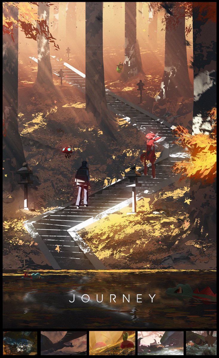 asteroid_ill's tweet photo. ポケモンと黄金色の森 https://t.co/PUdoHMyGCq