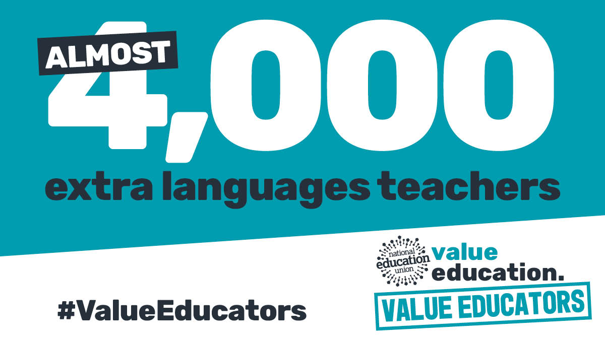 Teachers are quitting the profession in their droves.

Thousands of specialist teacher roles need to be filled but schools cannot recruit or cannot afford to fill them. Learn more here 👉bit.ly/shortage-blog

Almost 4,000 extra language teachers are needed. #ValueEducation.