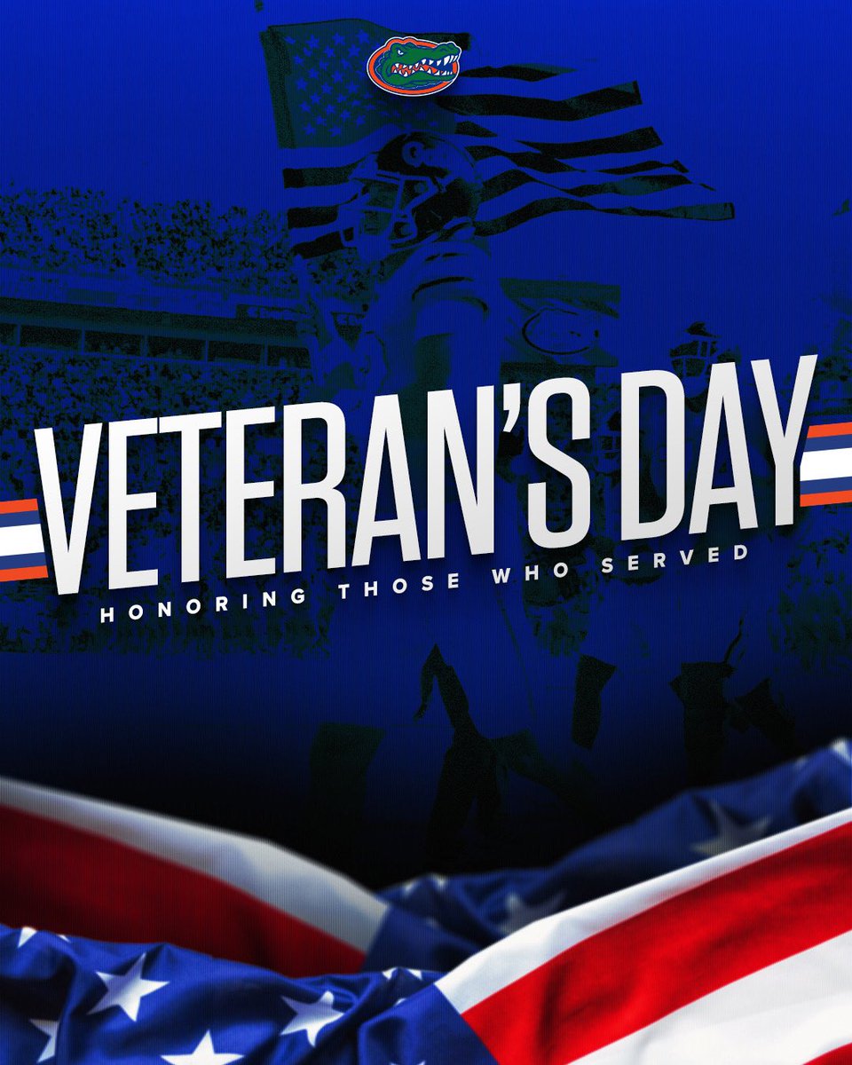 FloridaGators's tweet photo. A day to honor.

Thank you to all who have served our country 🇺🇸 https://t.co/he8HdQYgdh
