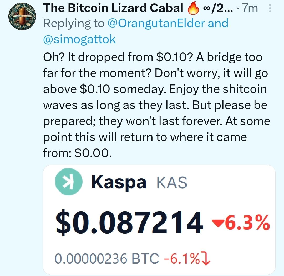 OrangutanElder's tweet image. This is definately going to be reposted for stupidity years from now. $KAS