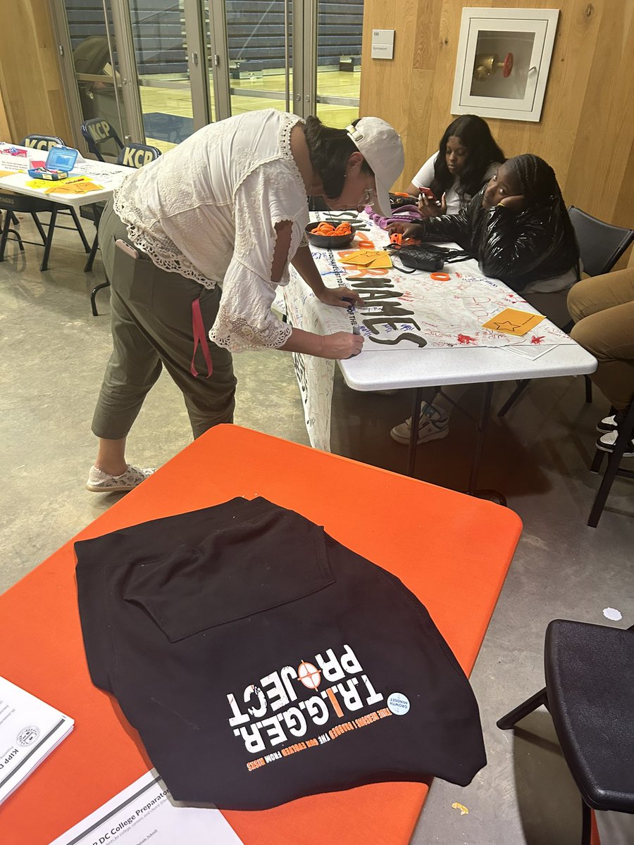TheTRIGGERProj's tweet photo. Proud to spread prevention @KIPP College Prep DC! Our #TRIGGERUniversity Youth Ambassadors and Preventionists talked to students, community, and families about maintaining their personal prevention paths, #SayTheirName activity, and gave out orange swag #WeArePrevention https://t.co/ERsdXKWLp4