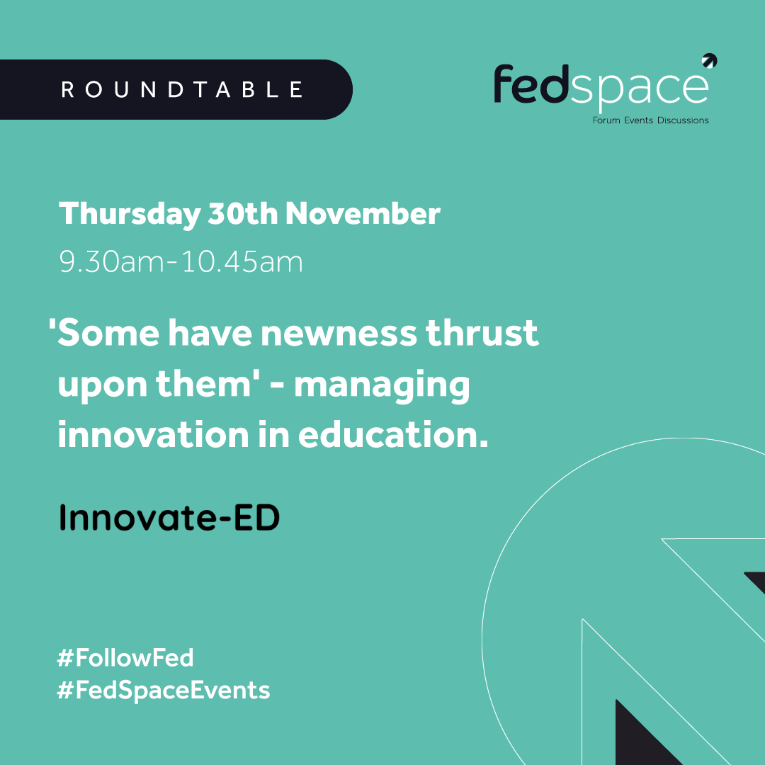 Fededucation's tweet photo. Join the conversation with Innovate-ED as we explore how to revolutionise education to create a learning system that helps best manage innovation ๐
๐๏ธ Thursday 30th November
๐ Zoom
โฐ 9.30-10.45
Book your place here โก๏ธ https://t.co/VBA1uCxFIR
#FollowFed #FedSpaceEvents https://t.co/6ydMiQkleu